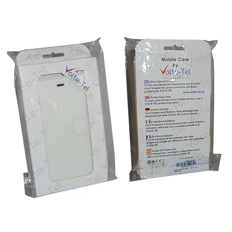 matshop.gr - VOLTE-TEL ΘΗΚΗ IPHONE 6S/6 4.7" LEATHER-TPU BOOK STAND WHITE