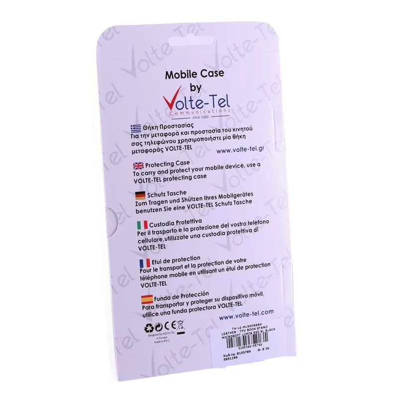 matshop.gr - VOLTE-TEL ΘΗΚΗ MICROSOFT LUMIA 950 XL LEATHER-TPU BOOK STAND BLACK