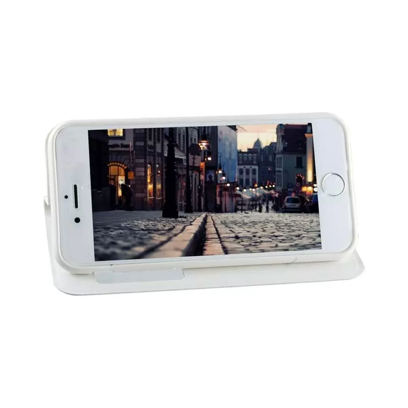 matshop.gr - VOLTE-TEL ΘΗΚΗ IPHONE 6S/6 4.7" LEATHER-TPU VIEW BOOK STAND WHITE