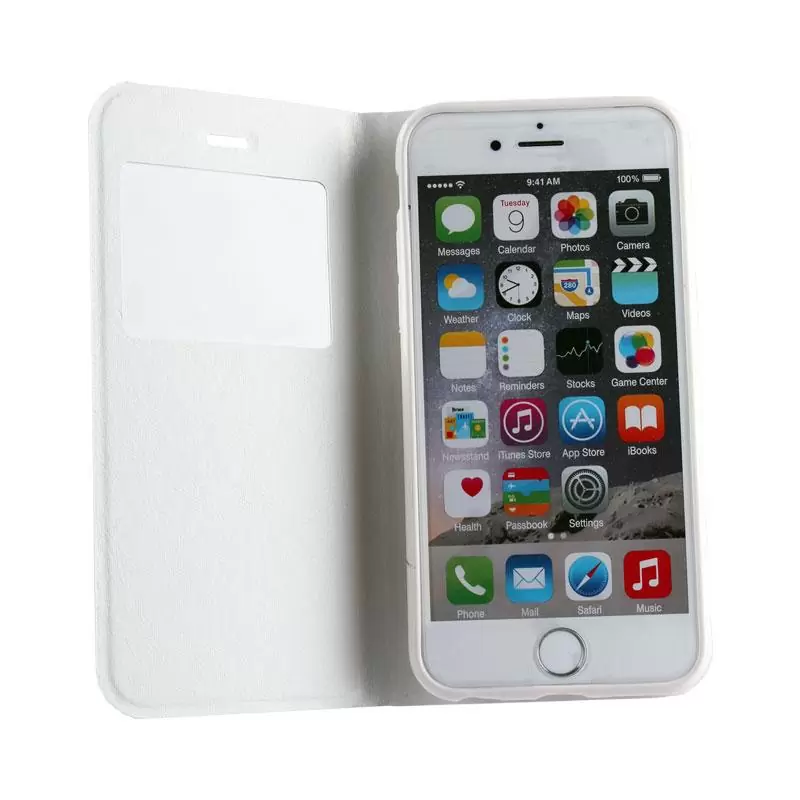 matshop.gr - VOLTE-TEL ΘΗΚΗ IPHONE 6S/6 4.7" LEATHER-TPU VIEW BOOK STAND WHITE