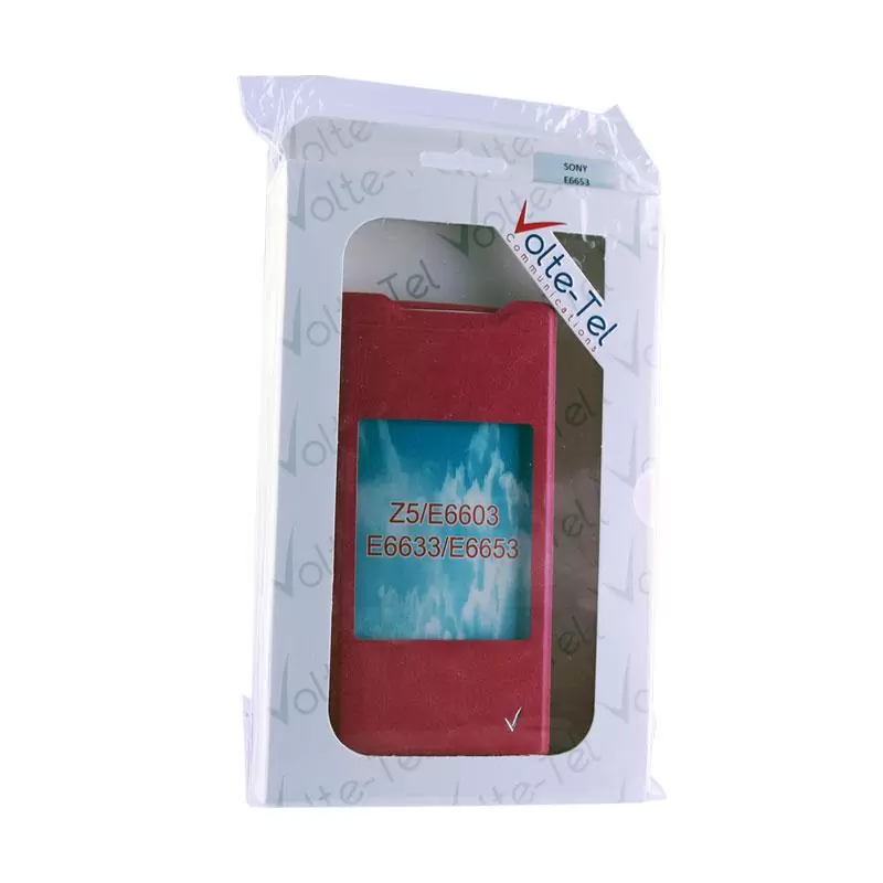 matshop.gr - VOLTE-TEL ΘΗΚΗ SONY XPERIA Z5 E6653 LEATHER-TPU VIEW BOOK STAND PINK