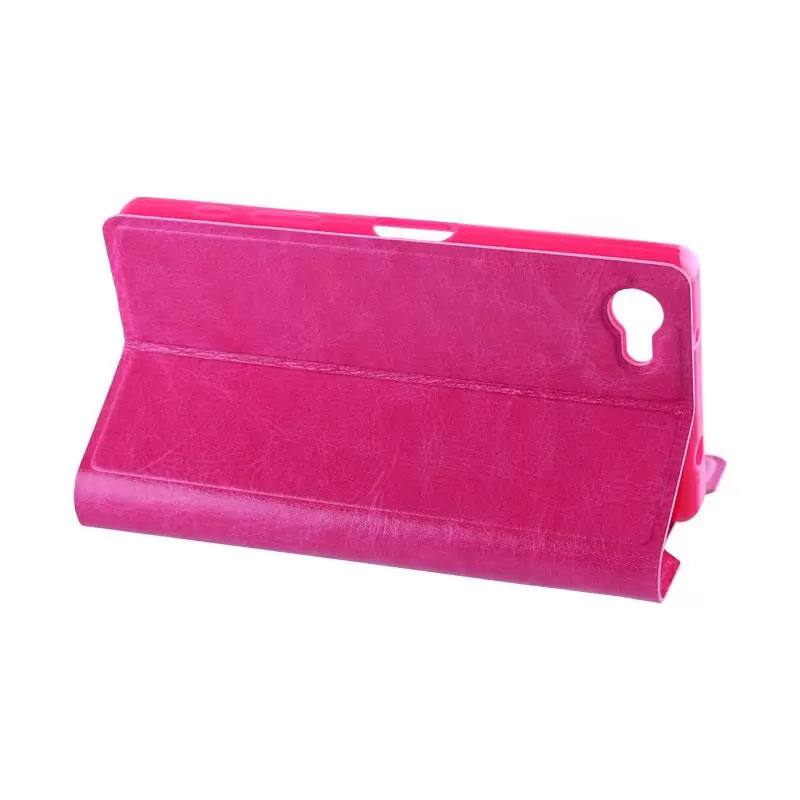 matshop.gr - VOLTE-TEL ΘΗΚΗ SONY XPERIA Z5 E6653 LEATHER-TPU VIEW BOOK STAND PINK