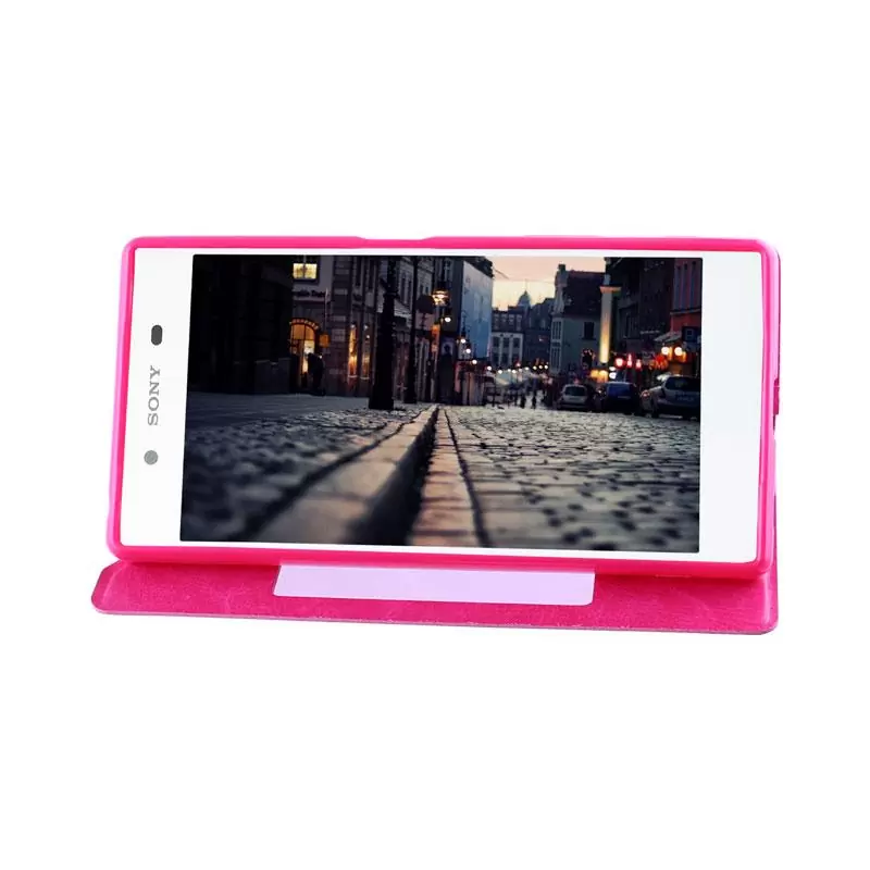 matshop.gr - VOLTE-TEL ΘΗΚΗ SONY XPERIA Z5 E6653 LEATHER-TPU VIEW BOOK STAND PINK