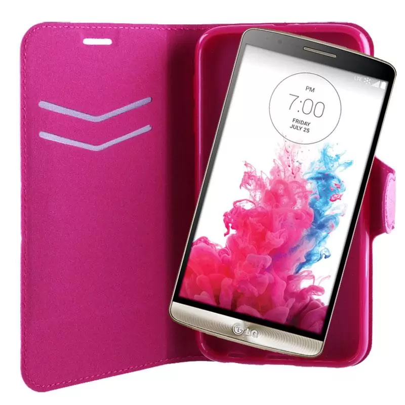 matshop.gr - VOLTE-TEL ΘΗΚΗ LG G3 D855 LINE LEATHER-TPU BOOK STAND PINK