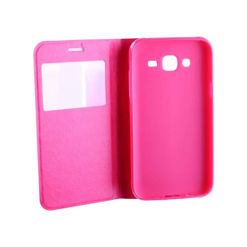 matshop.gr - VOLTE-TEL ΘΗΚΗ SAMSUNG J5 J500 LEATHER-TPU VIEW BOOK STAND PINK