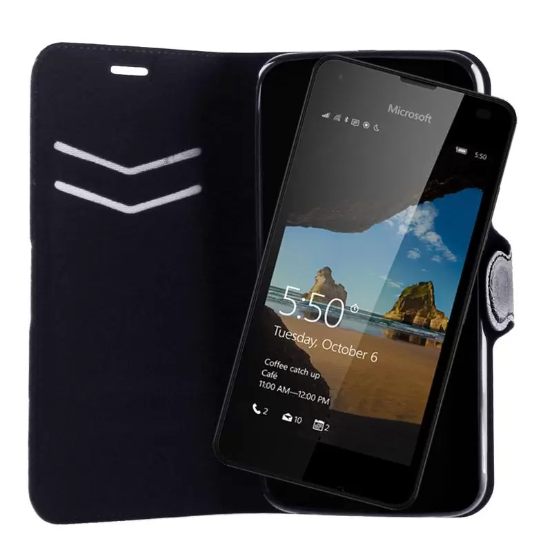 matshop.gr - VOLTE-TEL ΘΗΚΗ MICROSOFT LUMIA 550 LINE LEATHER-TPU BOOK STAND BLACK