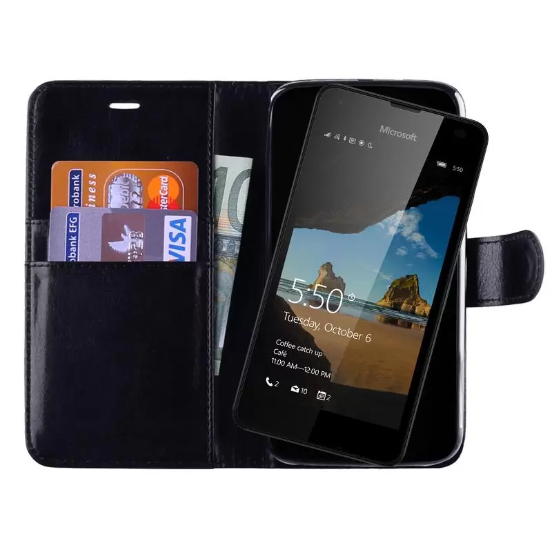 matshop.gr - VOLTE-TEL ΘΗΚΗ MICROSOFT LUMIA 550 LEATHER-TPU BOOK STAND BLACK