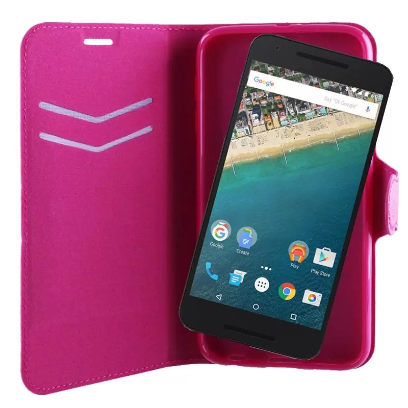 matshop.gr - VOLTE-TEL ΘΗΚΗ LG NEXUS 5X H791 LINE LEATHER-TPU BOOK STAND PINK