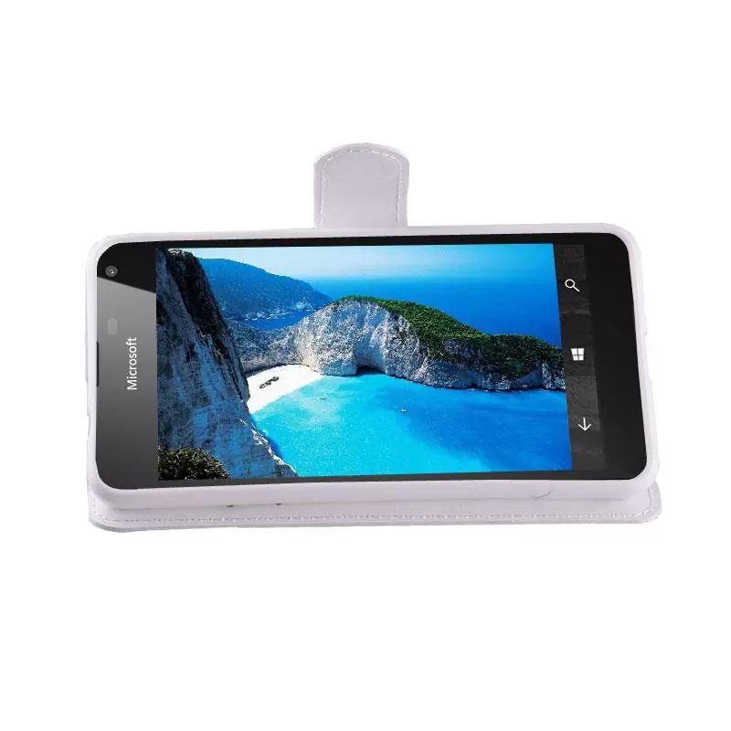 matshop.gr - VOLTE-TEL ΘΗΚΗ MICROSOFT LUMIA 650 5.0" LEATHER-TPU BOOK STAND WHITE