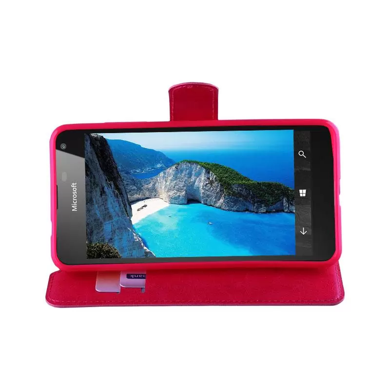 matshop.gr - VOLTE-TEL ΘΗΚΗ MICROSOFT LUMIA 650 5.0" LEATHER-TPU BOOK STAND PINK