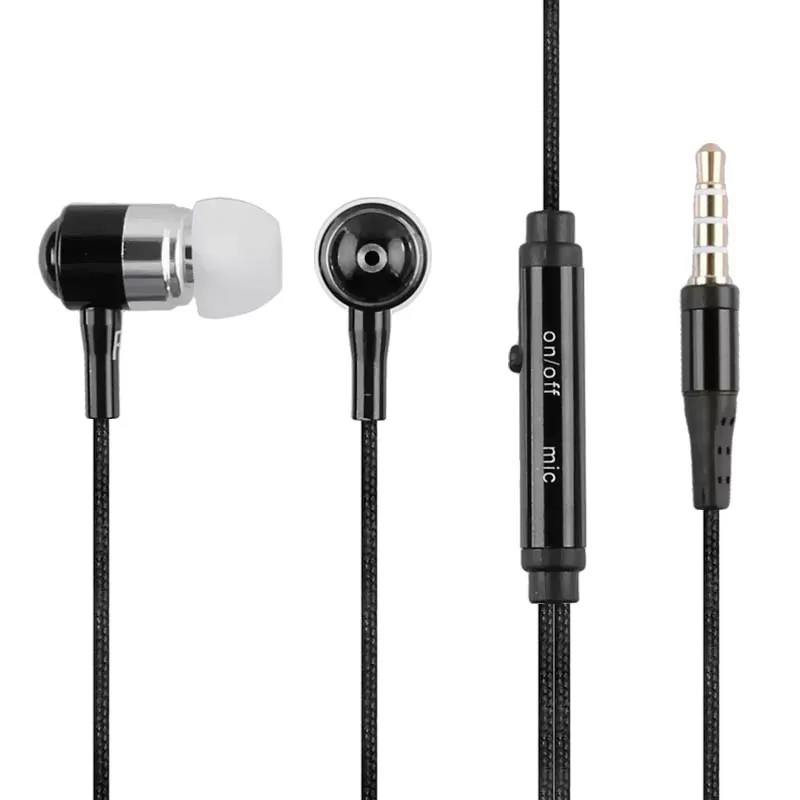 matshop.gr - HANDS FREE UNIVERSAL 3.5mm 1.2m BRAIDED VT780 STEREO ON/OFF BLACK VOLTE-TEL