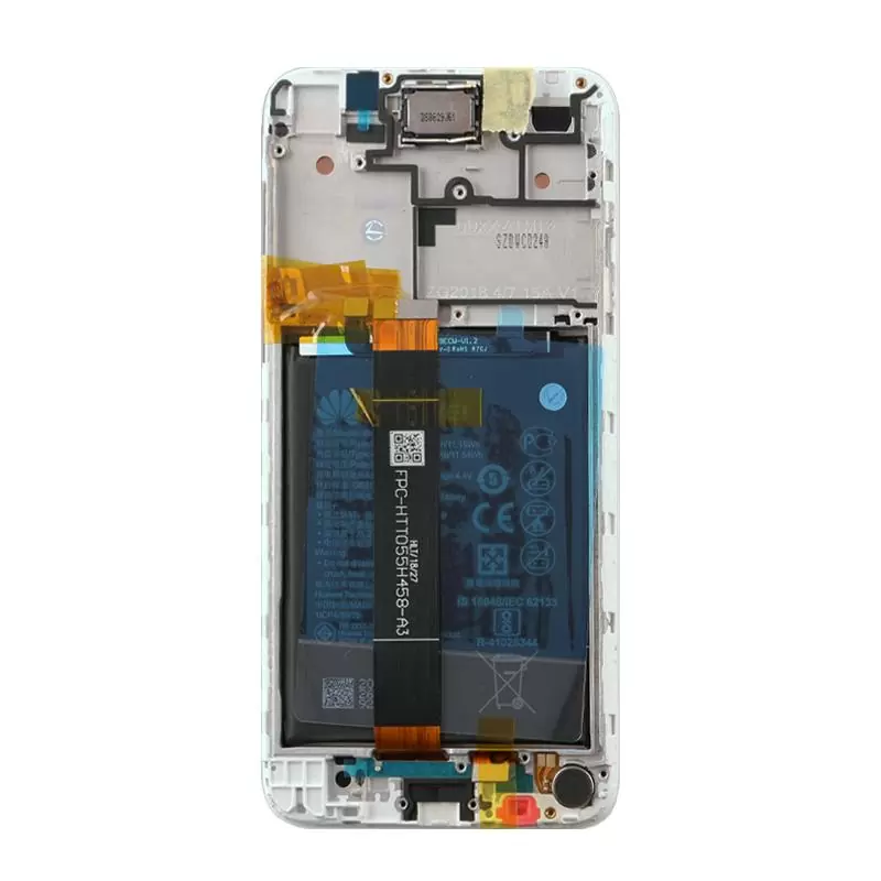 matshop.gr - HUAWEI Y5 2018/HONOR 7S ΟΘΟΝΗ + TOUCH SCREEN + LENS + FRAME + BATTERY 02351XHT WHITE ORIGINAL SERVICE PACK