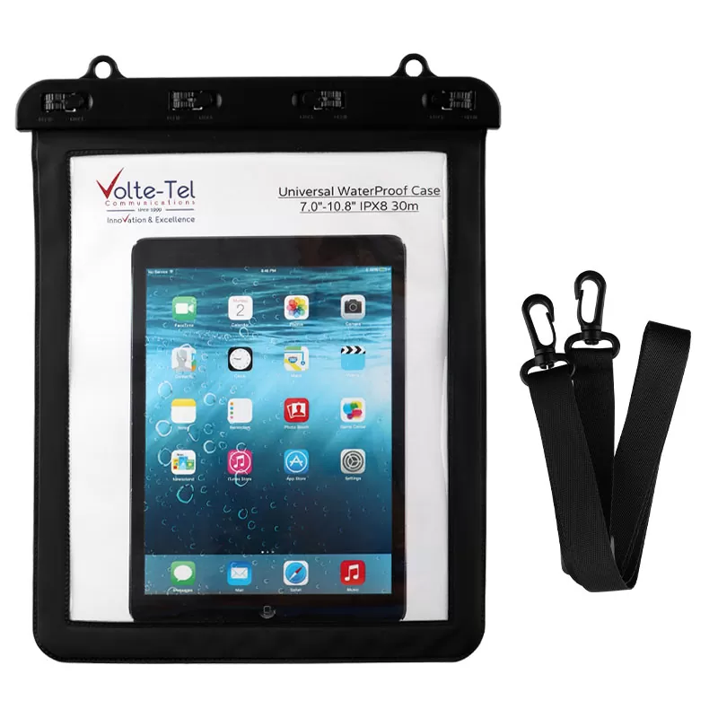 matshop.gr - VOLTE-TEL ΘΗΚΗ ΑΔΙΑΒΡΟΧΗ IPX8 30m ΕΩΣ 25,5cm x 21cm (11.0") ΜΕ ΚΟΡΔΟΝΙ BLACK