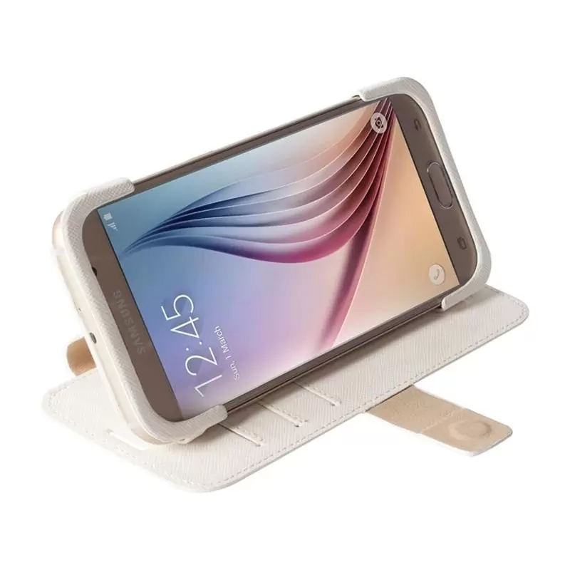 matshop.gr - KRUSELL ΘΗΚΗ SAMSUNG S6 G920 LEATHER MALMO FLIPWALLET WHITE