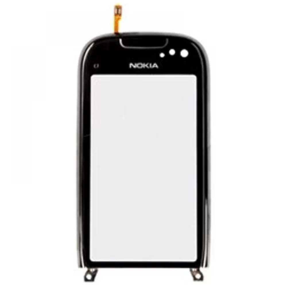 matshop.gr - NOKIA C7 TOUCH SCREEN + LENS +  FRONT COVER BLACK  3P OR