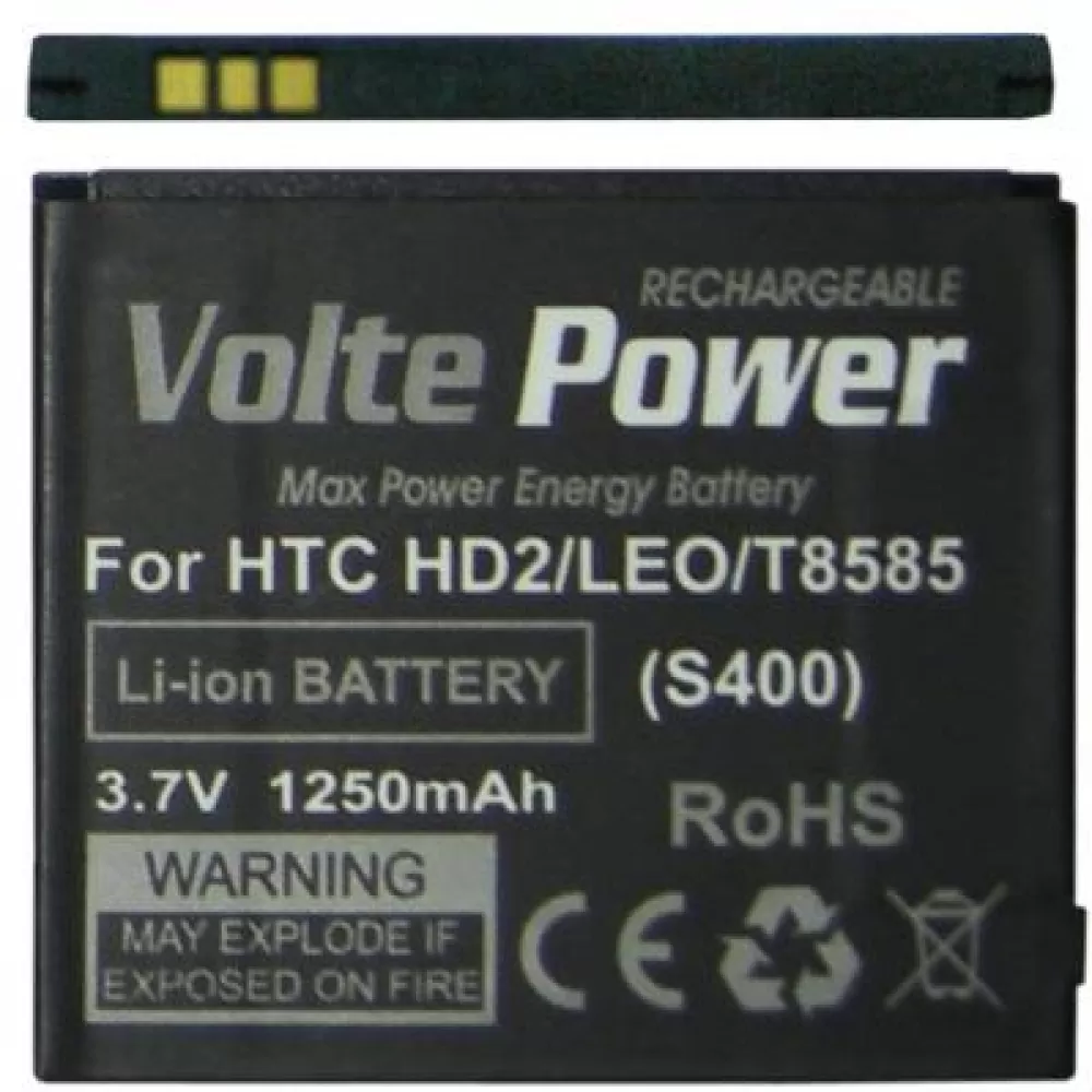 matshop.gr - ΜΠΑΤΑΡΙΑ HTC T8585 HD2 LEO 1250mAh Li-ion VoltePower
