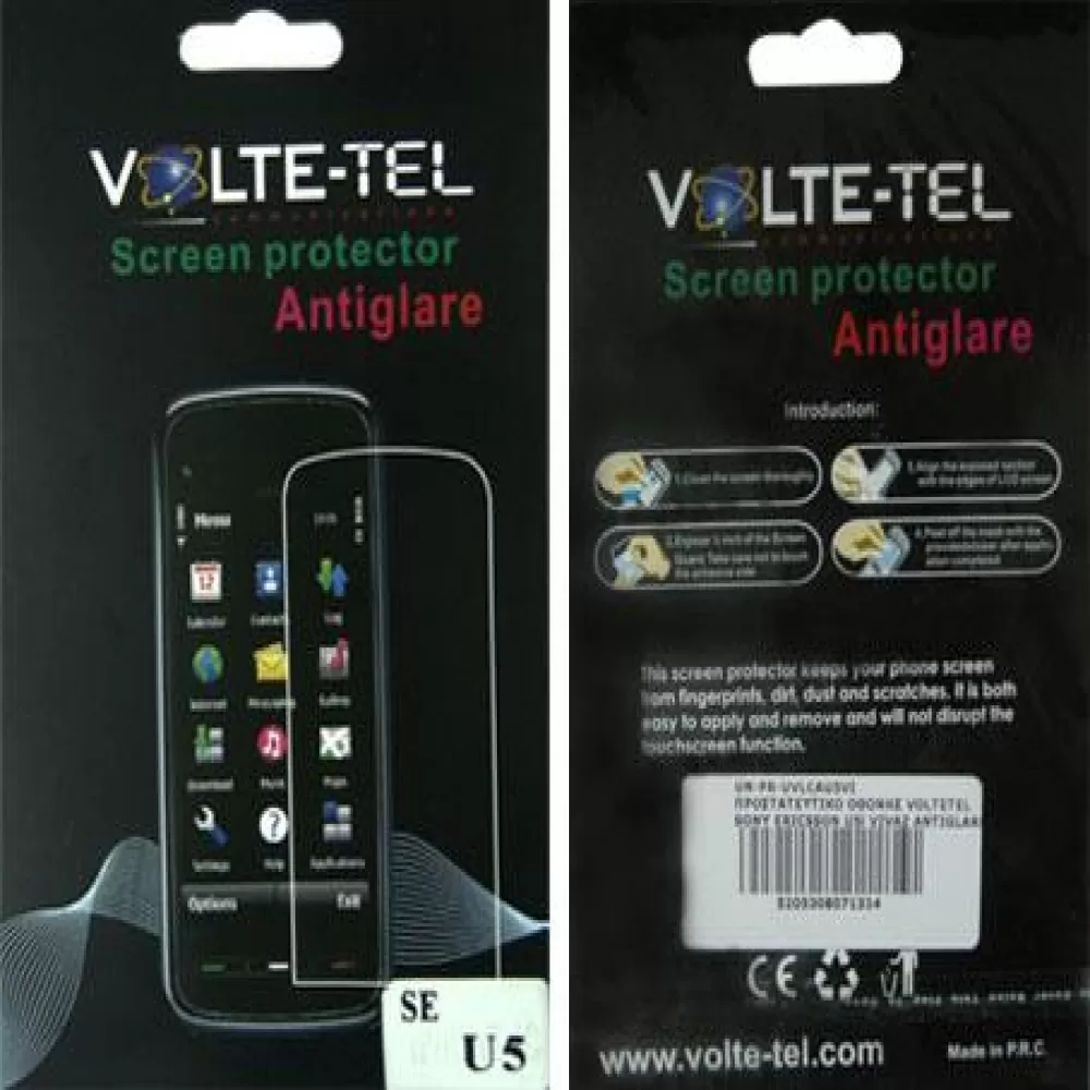 matshop.gr - VOLTE-TEL SCREEN PROTECTOR SONY ERICSSON U5i 3.2" ANTIGLARE 5 ΤΕΜ