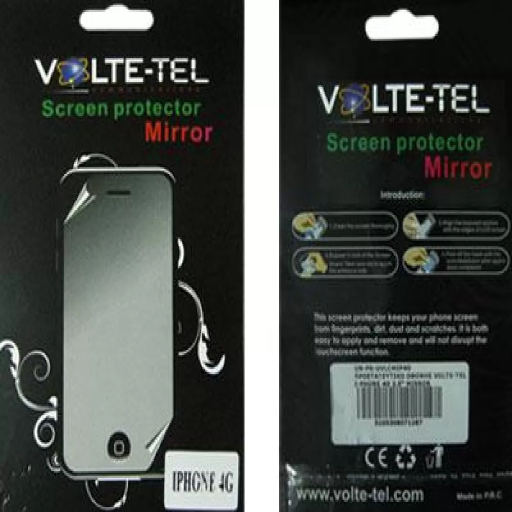 matshop.gr - VOLTE-TEL SCREEN PROTECTOR IPHONE 4G/4S 3.5" MIRROR ΣΕΤ 5 ΤΕΜ