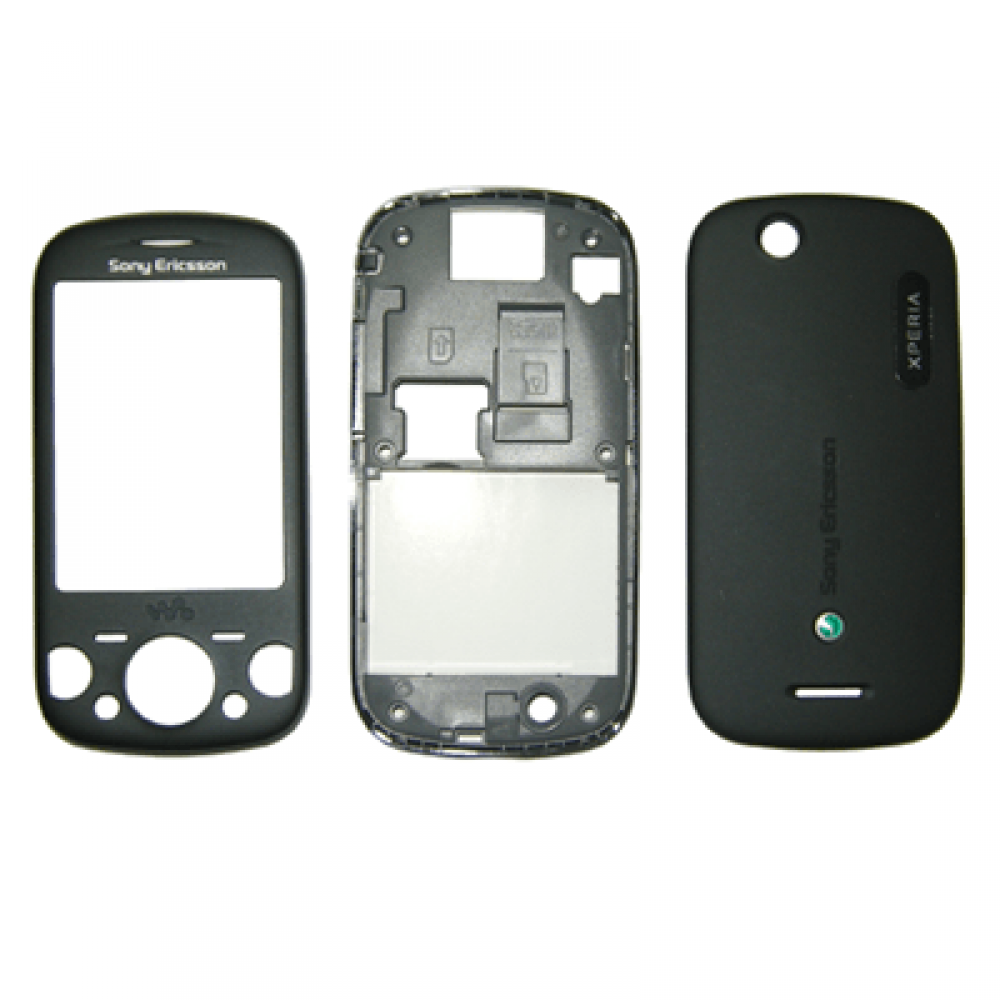 matshop.gr - SONY ERICSSON W20 Zylo FRONT- MIDDLE-BATTERY COVER BLACK 3P OR