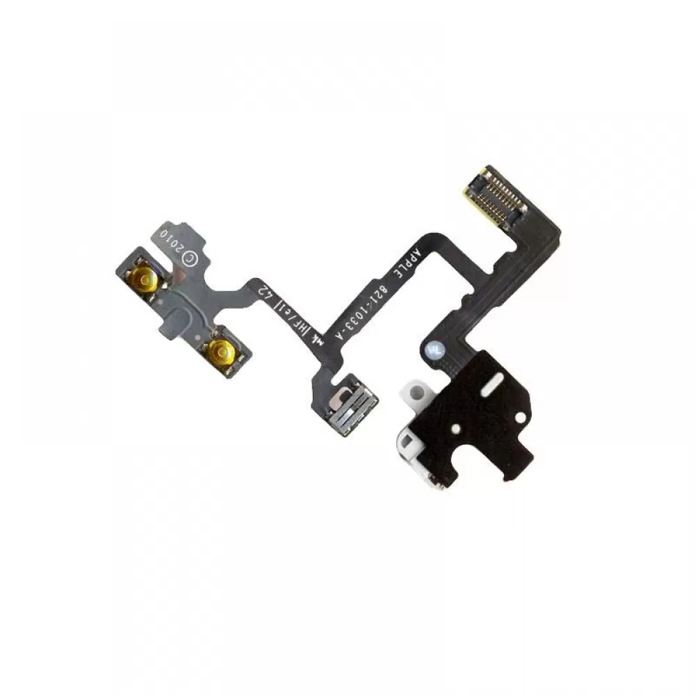 matshop.gr - IPHONE 4G ΚΑΛΩΔΙΟ FLEX AUDIO-SIDE KEYS WHITE 3P OR