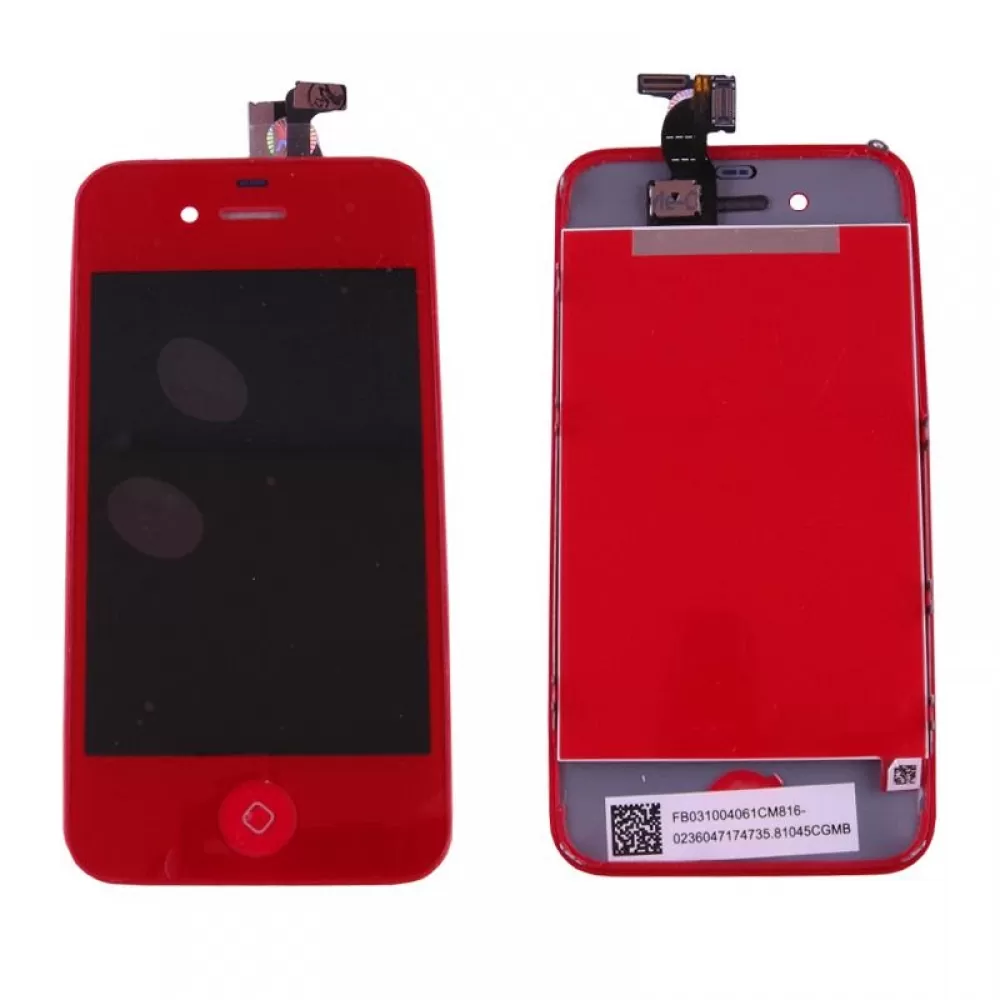 matshop.gr - IPHONE 4G ΟΘΟΝΗ OR +TOUCH+LENS+HOME BUTTON-SPEAKER MESH RED