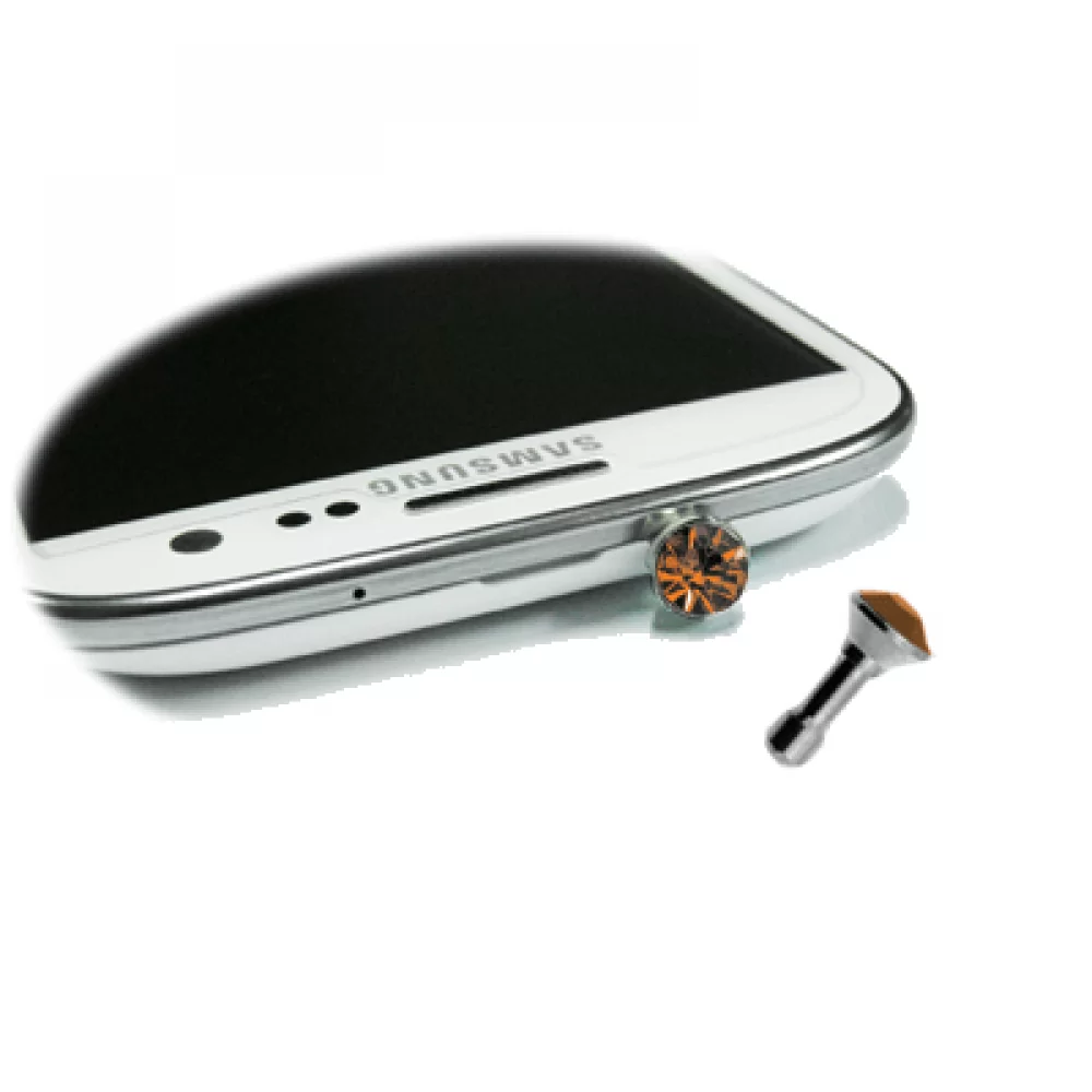 matshop.gr - EARPHONE ANTI-DUST JACK PLUG 3.5mm DIAMOND BROWN
