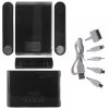 matshop.gr - EXTERNAL POWER BANK 12000mAh 2.1A+1A +TORCH + 5 CONNECTORS BLACK