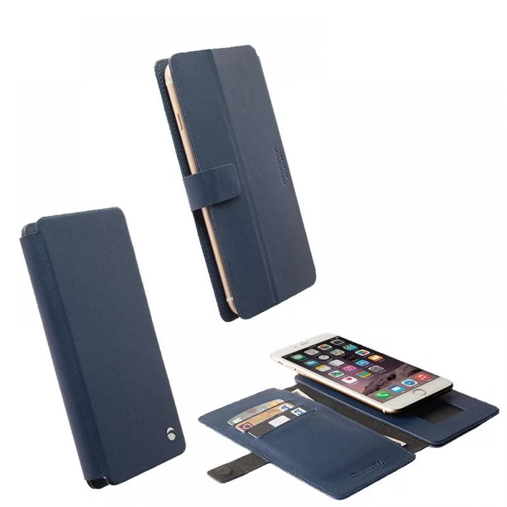 matshop.gr - KRUSELL ΘΗΚΗ UNIVERSAL LEATHER MALMO FLIPWALLET SLIDE 3XL BLUE