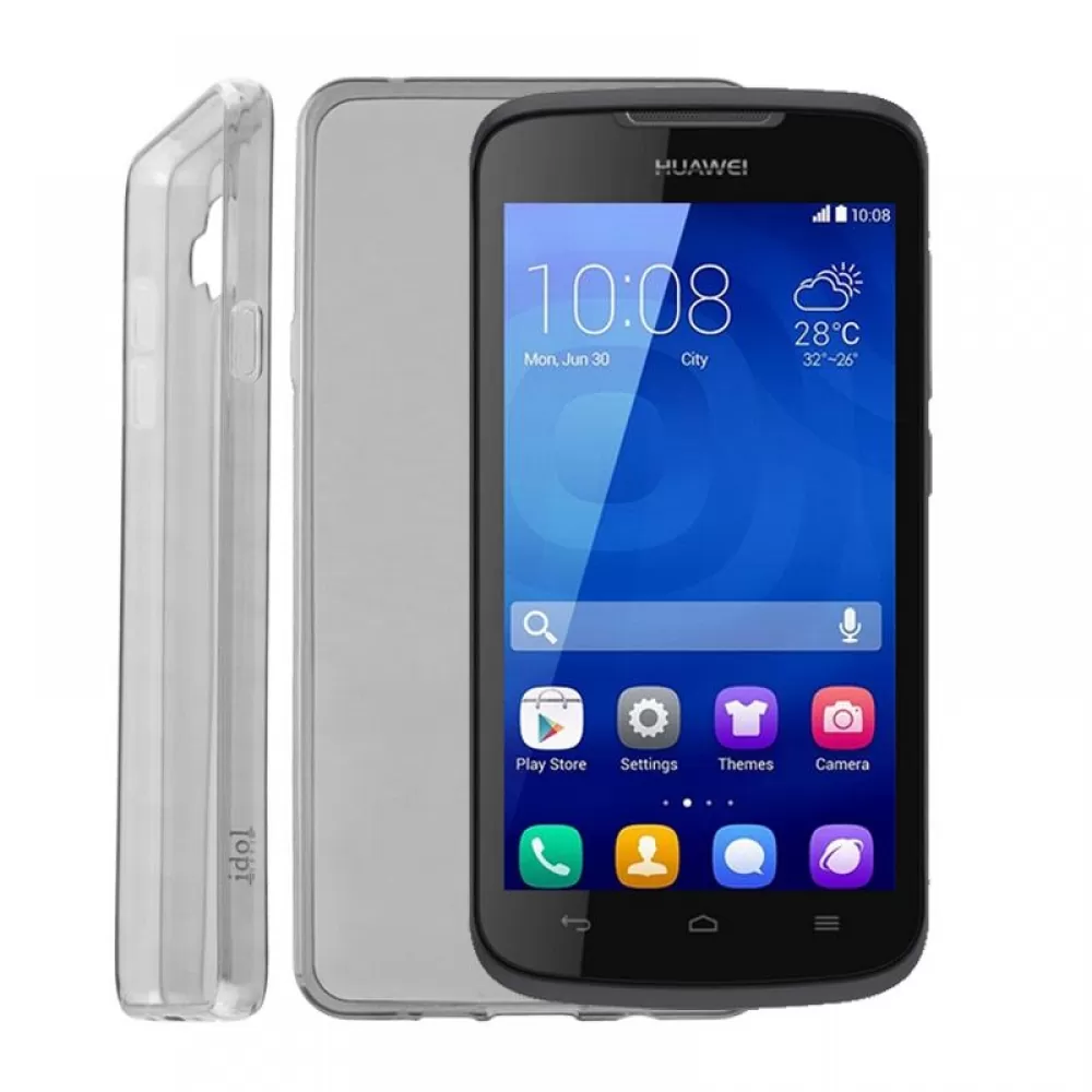 matshop.gr - IDOL 1991 ΘΗΚΗ HUAWEI ASCEND Y540 ULTRA THIN TPU 0.3mm ΔΙΑΦΑΝΗ ΓΚΡΙ