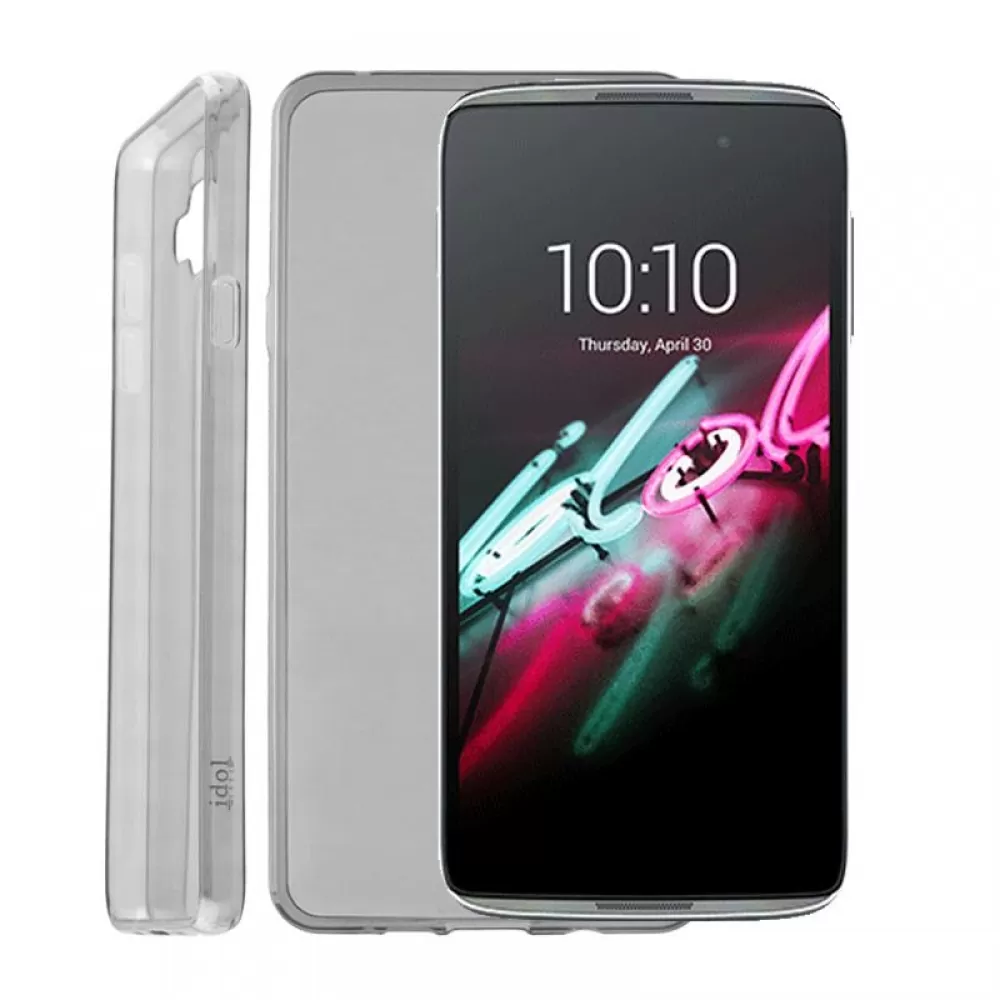 matshop.gr - IDOL 1991 ΘΗΚΗ ALCATEL 3 6045Y ULTRA THIN TPU 0.3mm ΔΙΑΦΑΝΗ ΓΚΡΙ