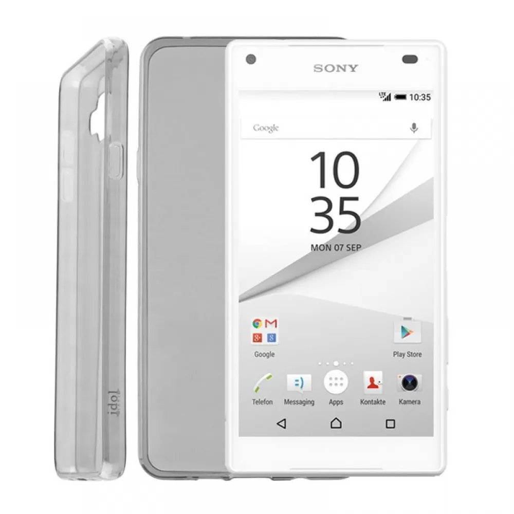matshop.gr - IDOL 1991 ΘΗΚΗ SONY Z5 COMPACT ULTRA THIN TPU 0.3mm ΔΙΑΦΑΝΗ ΓΚΡΙ