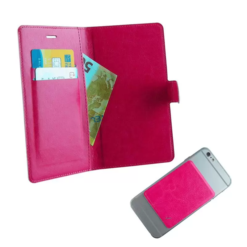 matshop.gr - VOLTE-TEL ΘΗΚΗ UNIVERSAL 5.1"-5.7" LEATHER BOOK 3M MAGNET PINK