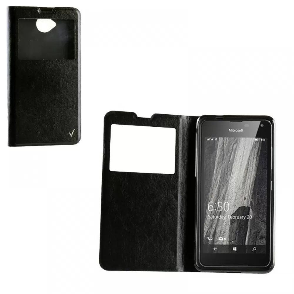 matshop.gr - VOLTE-TEL ΘΗΚΗ MICROSOFT LUMIA 650 5.0" LEATHER-TPU VIEW BOOK STAND BLACK