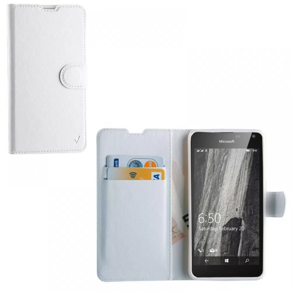 matshop.gr - VOLTE-TEL ΘΗΚΗ MICROSOFT LUMIA 650 5.0" LEATHER-TPU BOOK STAND WHITE