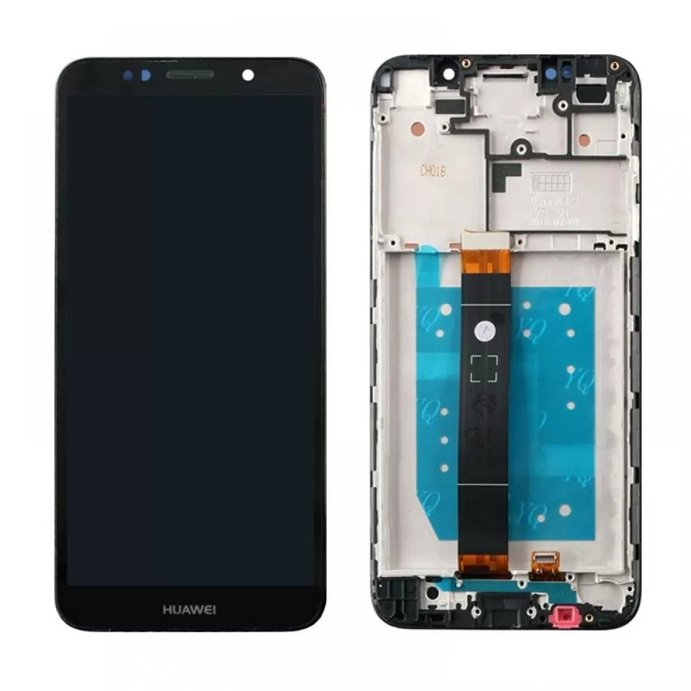 matshop.gr - HUAWEI Y5 2018 ΟΘΟΝΗ/Y5 PRIME 2018/HONOR 7S ΟΘΟΝΗ + TOUCH SCREEN + LENS + FRAME BLACK REF. OR