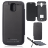 matshop.gr - SAMSUNG S4 MINI EXTERNAL (BOOK CASE BATTERY+STAND) 3000mAh BLACK