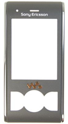 matshop.gr - SONY ERICSSON W595 LAVA BLACK FRONT COVER GREY ORIGINAL SERVICE PACK