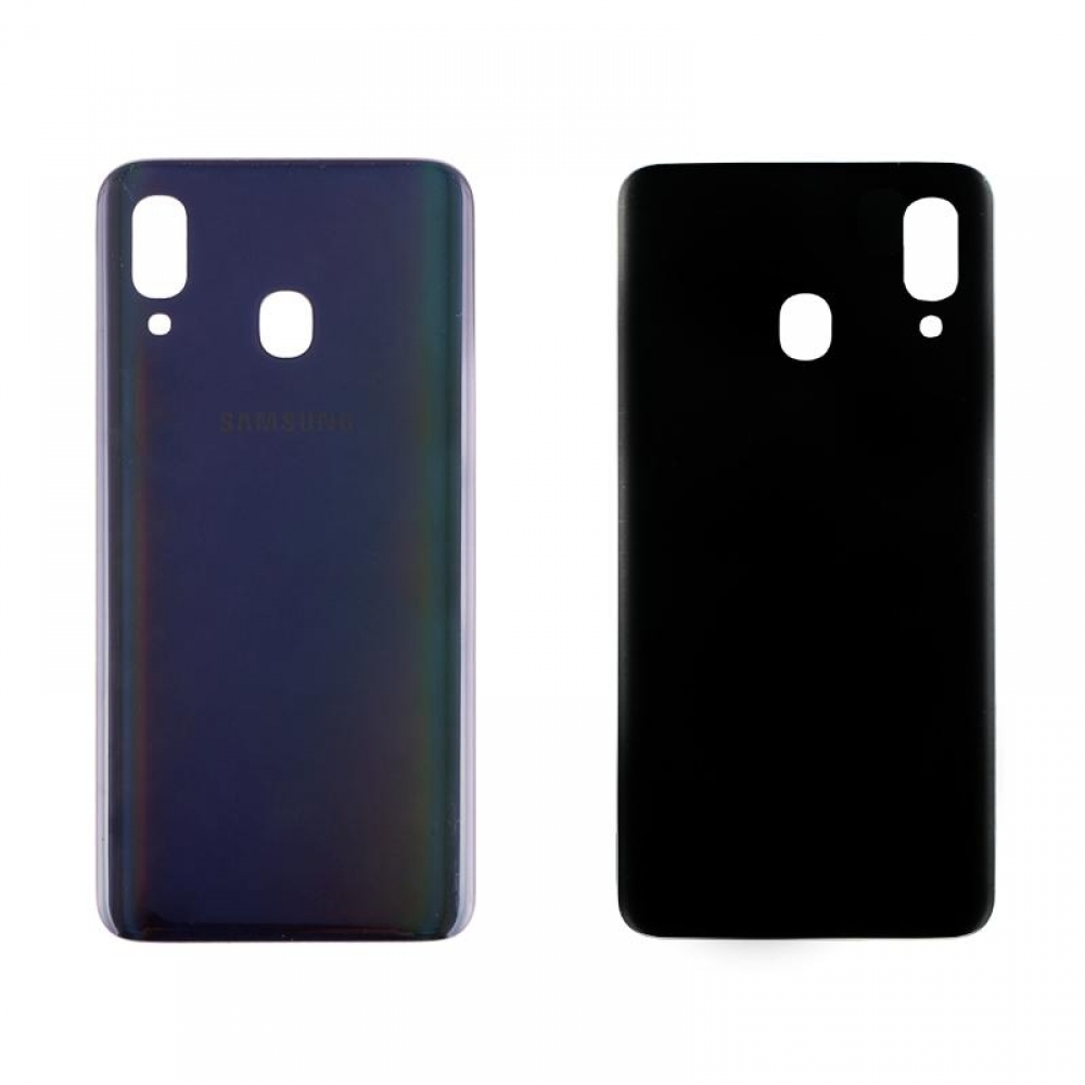 matshop.gr - SAMSUNG A40 A405 BATTERY COVER BLACK 3P OR