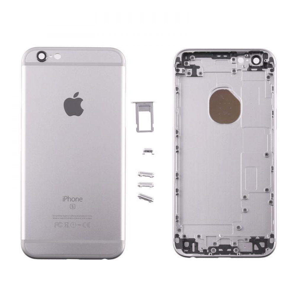 matshop.gr - IPHONE 6S BATTERY COVER GREY + SIDE KEYS + SIM HOLDER 3P OR