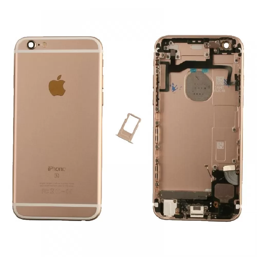 matshop.gr - IPHONE 6S BATTERY COVER GOLD + FLEX COMPLETE + SIDE KEYS + SIM HOLDER 3P OR