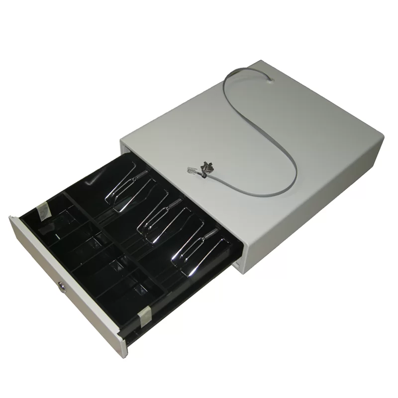 matshop.gr - ΣΥΡΤΑΡΙ ΤΑΜΕΙΑΚΗΣ ΜΗΧΑΝΗΣ ΜΕΣΑΙΟ i-POS/E-CASE 6Ω RJ10 4PIN WHITE 30X36x8