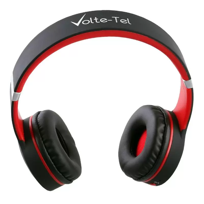 matshop.gr - VOLTE-TEL STEREO BLUETOOTH HEADPHONES V SOUND PRO VT900 BLACK-RED