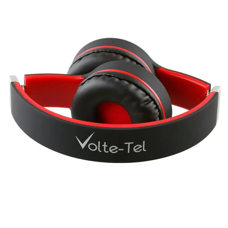 matshop.gr - VOLTE-TEL STEREO BLUETOOTH HEADPHONES V SOUND PRO VT900 BLACK-RED