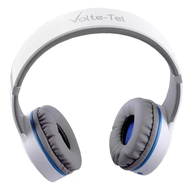 matshop.gr - VOLTE-TEL STEREO BLUETOOTH HEADPHONES V SOUND PRO VT900 WHITE-GREY-BLUE