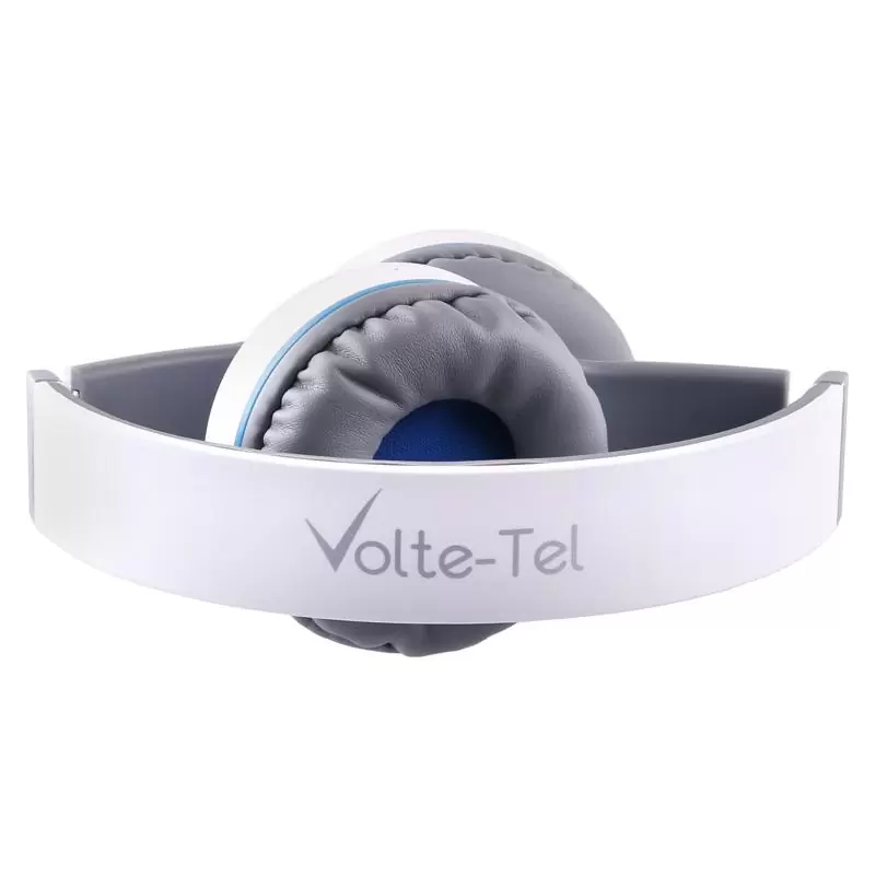 matshop.gr - VOLTE-TEL STEREO BLUETOOTH HEADPHONES V SOUND PRO VT900 WHITE-GREY-BLUE