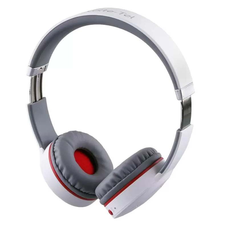 matshop.gr - VOLTE-TEL STEREO BLUETOOTH HEADPHONES V SOUND PRO VT900 WHITE-GREY-RED