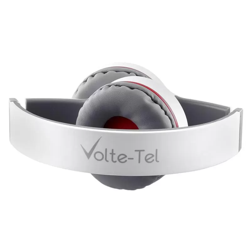 matshop.gr - VOLTE-TEL STEREO BLUETOOTH HEADPHONES V SOUND PRO VT900 WHITE-GREY-RED