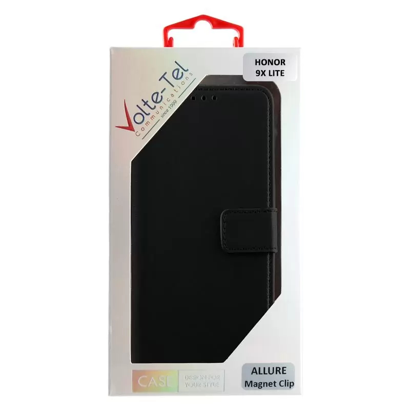 matshop.gr - VOLTE-TEL ΘΗΚΗ HONOR 9X LITE 6.5" ALLURE MAGNET BOOK STAND CLIP BLACK