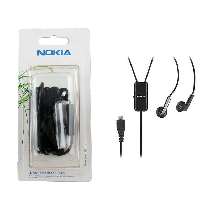 matshop.gr - HANDS FREE STEREO NOKIA HS-82 7900/8800arte/6500c BLACK PACKING OR