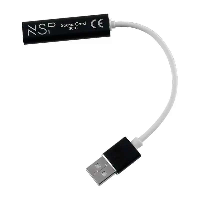 matshop.gr - NSP SOUND CARD SC01 USB TO JACK 3.5MM FEMALE FOR MAC/PS4 BLACK